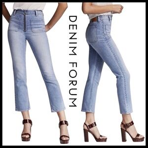 Denim Forum Aritzia Just Peachy Straight Premium Denim Jeans Size (27) Like NEW